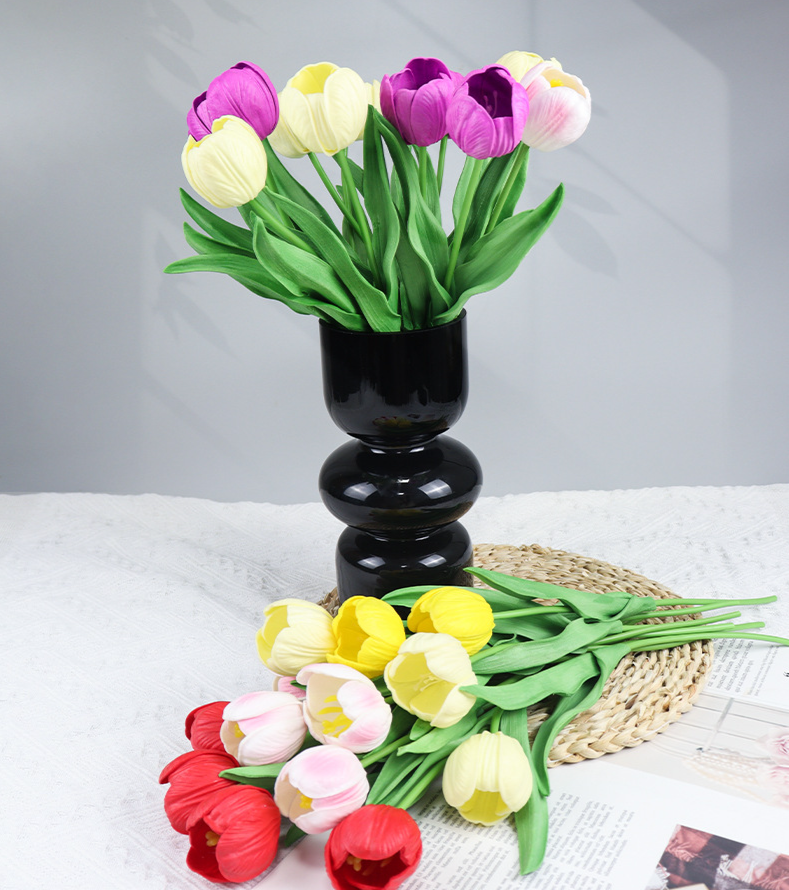 Flores artificiales tulipanes para decoración de boda y ramo_voghion.com
