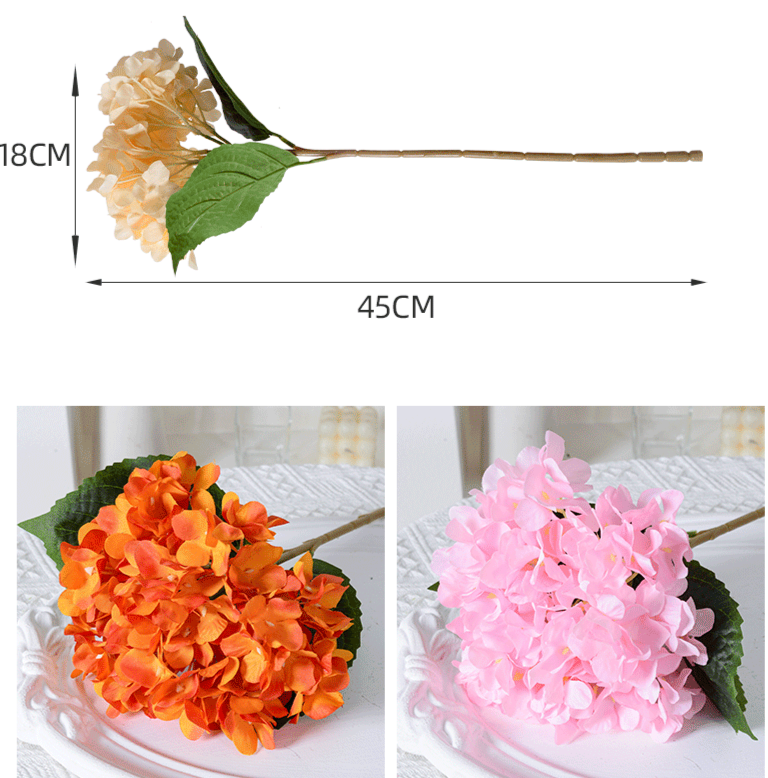 Artificial Hydrangea Silk Flowers For Wedding Home Decoration_voghion.com