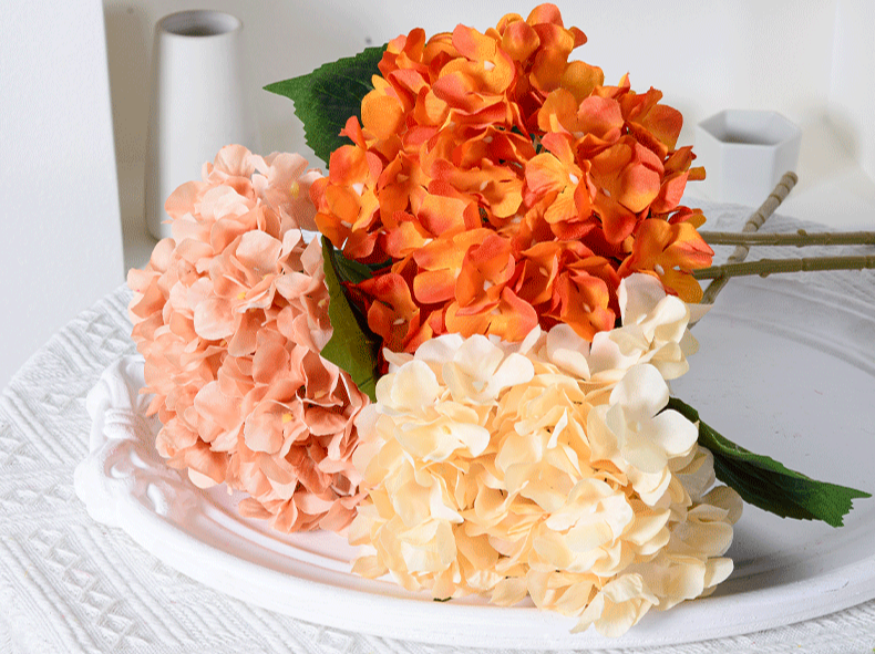 Artificial Hydrangea Silk Flowers For Wedding Home Decoration_voghion.com