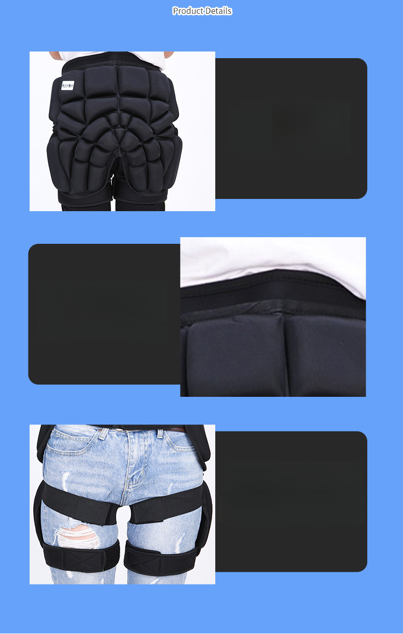 Protezione per sci ispessita, pattini a rotelle, protezione anticaduta, imbottitura per fianchi, per adulti e bambini_voghion.com