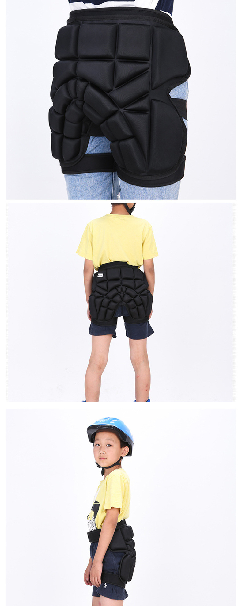 Protezione per sci ispessita, pattini a rotelle, protezione anticaduta, imbottitura per fianchi, per adulti e bambini_voghion.com