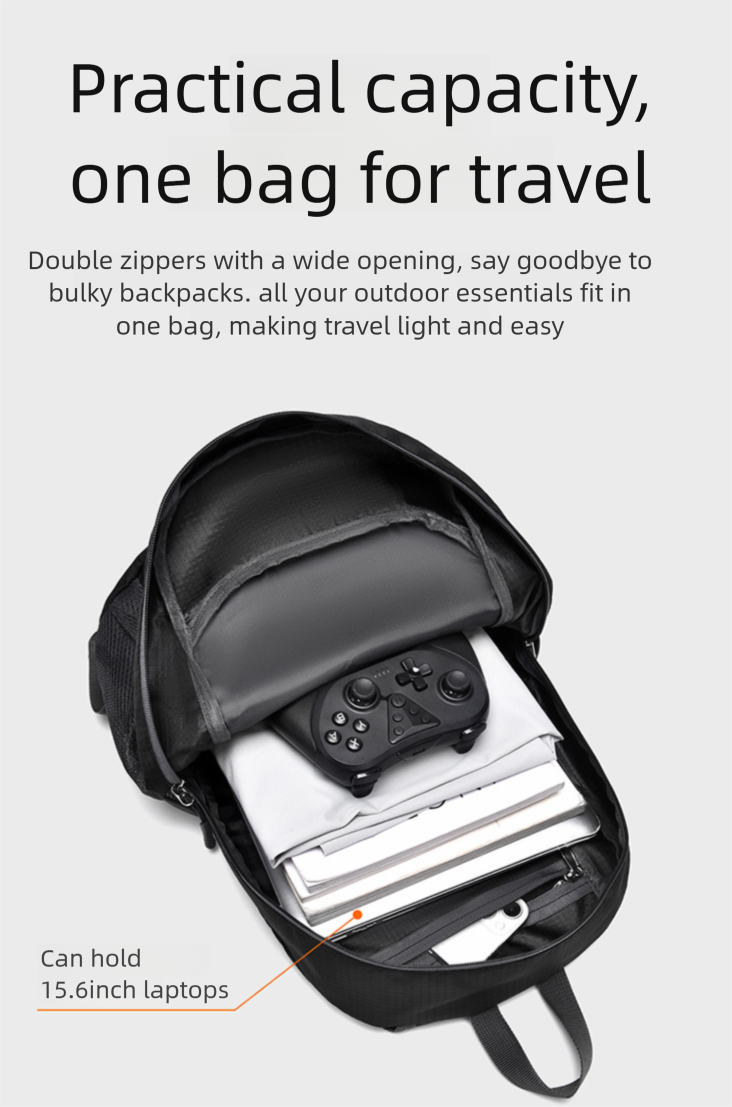 Outdoor Sports Folding Storage Bag, Lightweight For Mountain Climbing Hiking, Large-capacity Camping And Picnic Backpack_voghion.com