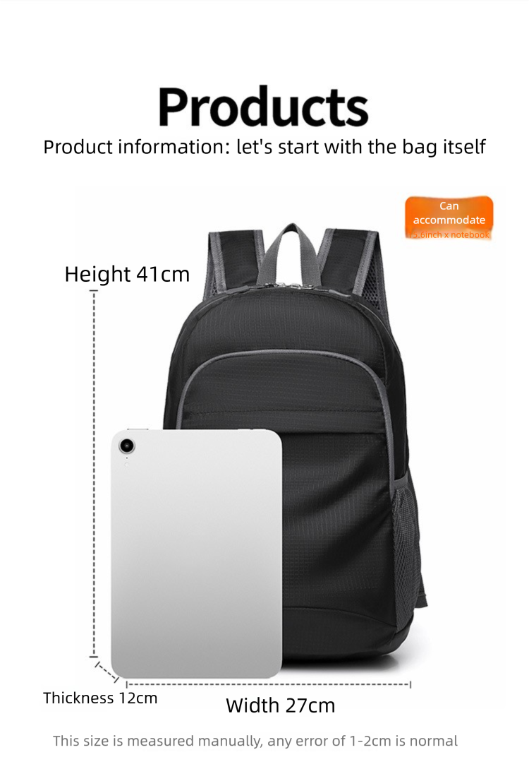 Outdoor Sports Folding Storage Bag, Lightweight For Mountain Climbing Hiking, Large-capacity Camping And Picnic Backpack_voghion.com