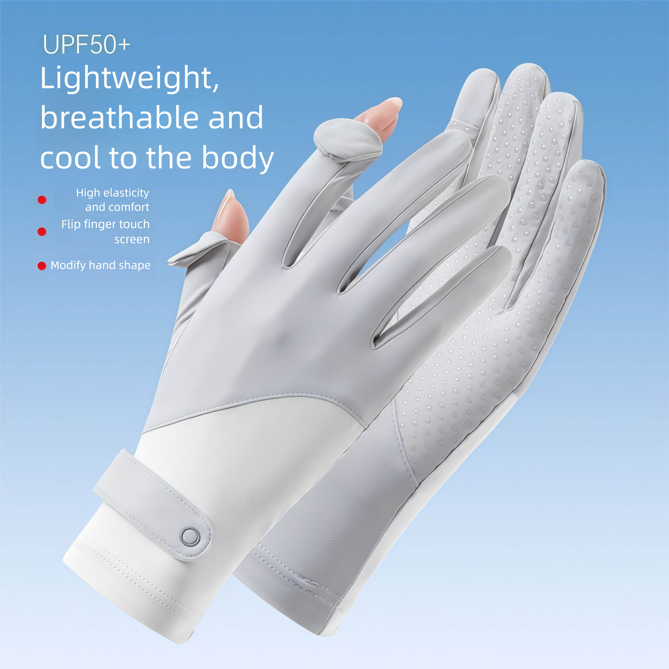 Women's Hiking And Mountaineering Gloves For Outdoor Climbing, Sun Protection, Ice Silk, Cycling, Fitness, Non-slip,_voghion.com