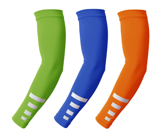 Outdoor Quick-dry Cycling Arm Night Running Sports Protective Gear, Reflective Solid Color Ice Silk Sleeves, Sun_desvips.com