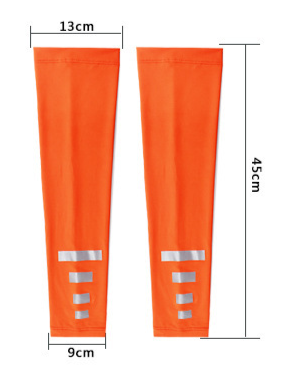Outdoor Quick-dry Cycling Arm Night Running Sports Protective Gear, Reflective Solid Color Ice Silk Sleeves, Sun_desvips.com