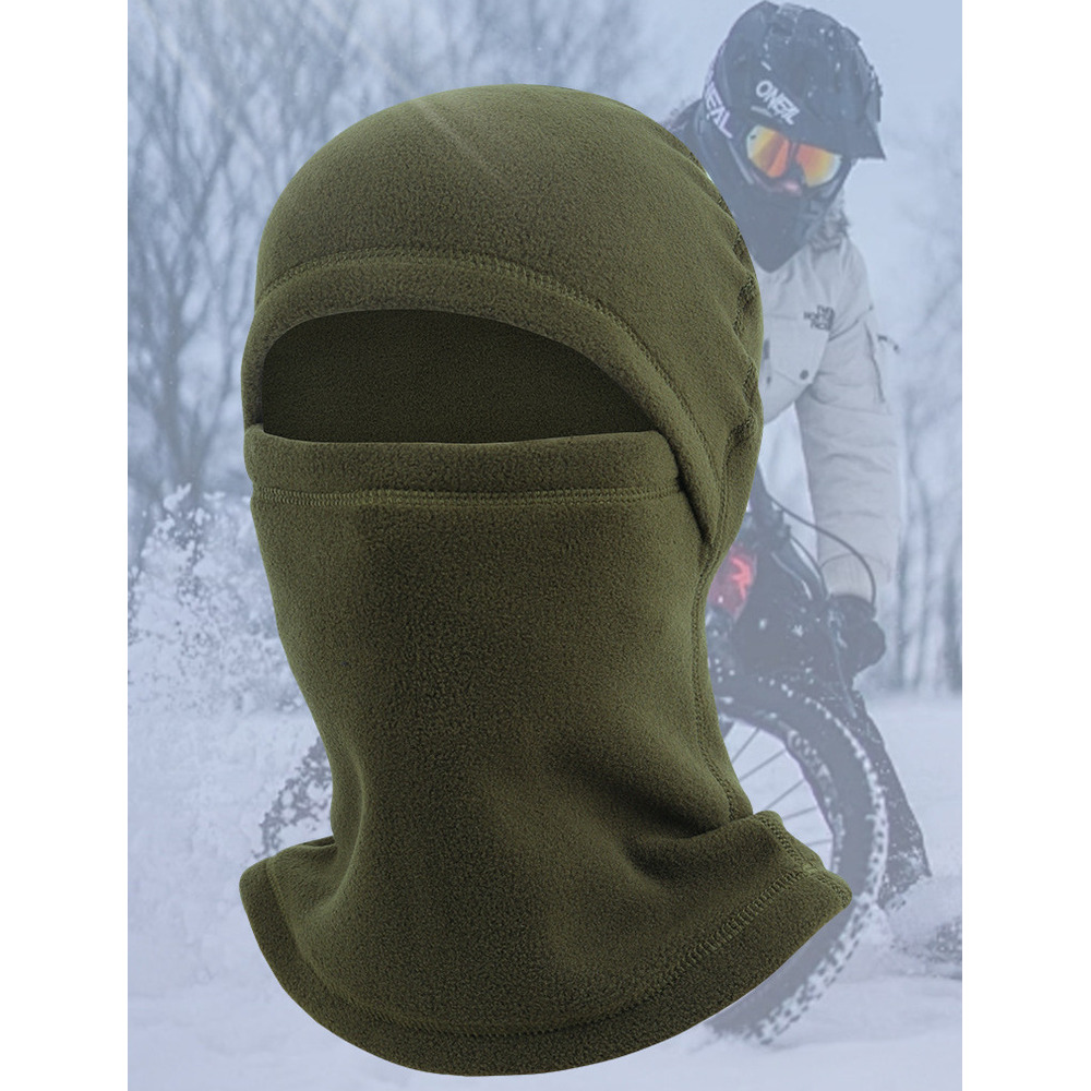 Ruidong Autumn And Winter Ski Mask Integrated Polar Fleece Windproof Coldproof Cycling Outdoor Warm Headgear_voghion.com