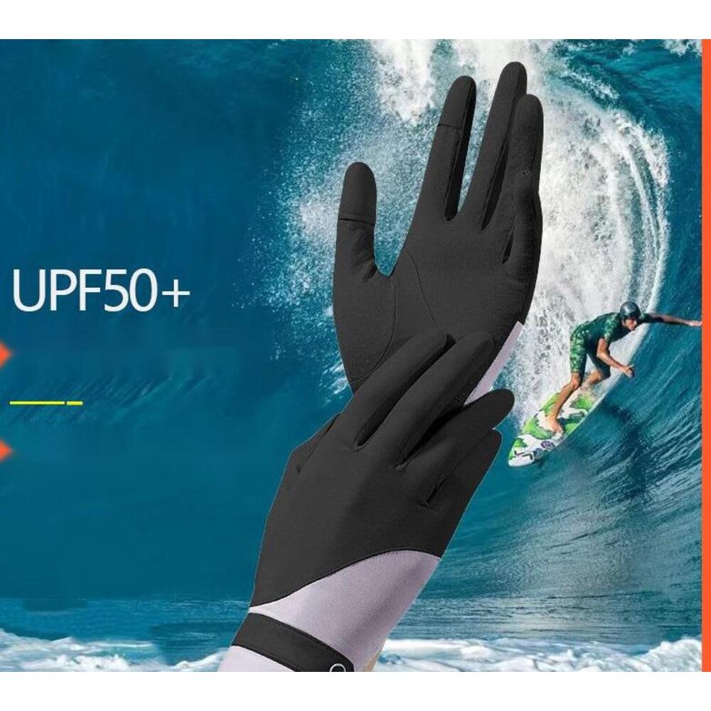 Gants de surf ultra-fins en soie glacée, protection UV UPF50+, antidérapants, pour le rafting, le paddle, la natation et la plongée._voghion.com