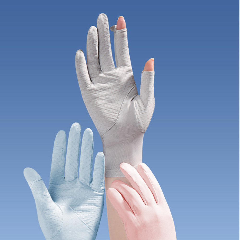 Gants de surf ultra-fins en soie glacée, protection UV UPF50+, antidérapants, pour le rafting, le paddle, la natation et la plongée._voghion.com