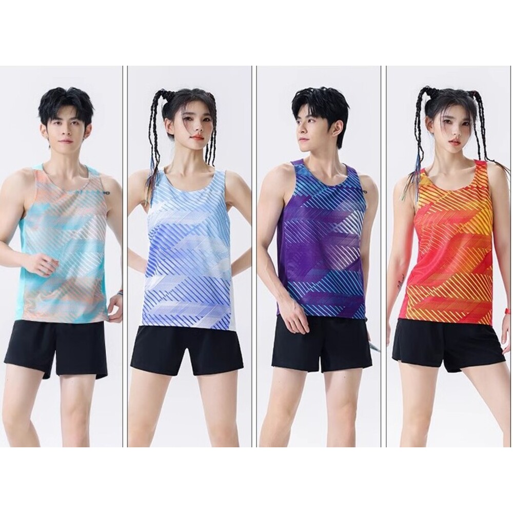 Track Field Set For Men And Women Printed Marathon Running Competition Athlete Training Suit Sports Student Physical_voghion.com