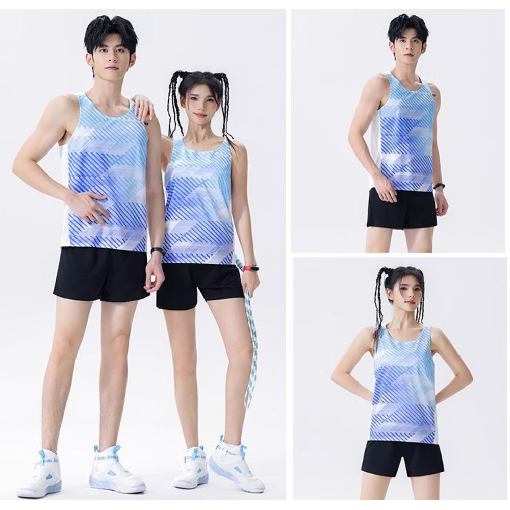Track Field Set For Men And Women Printed Marathon Running Competition Athlete Training Suit Sports Student Physical_voghion.com