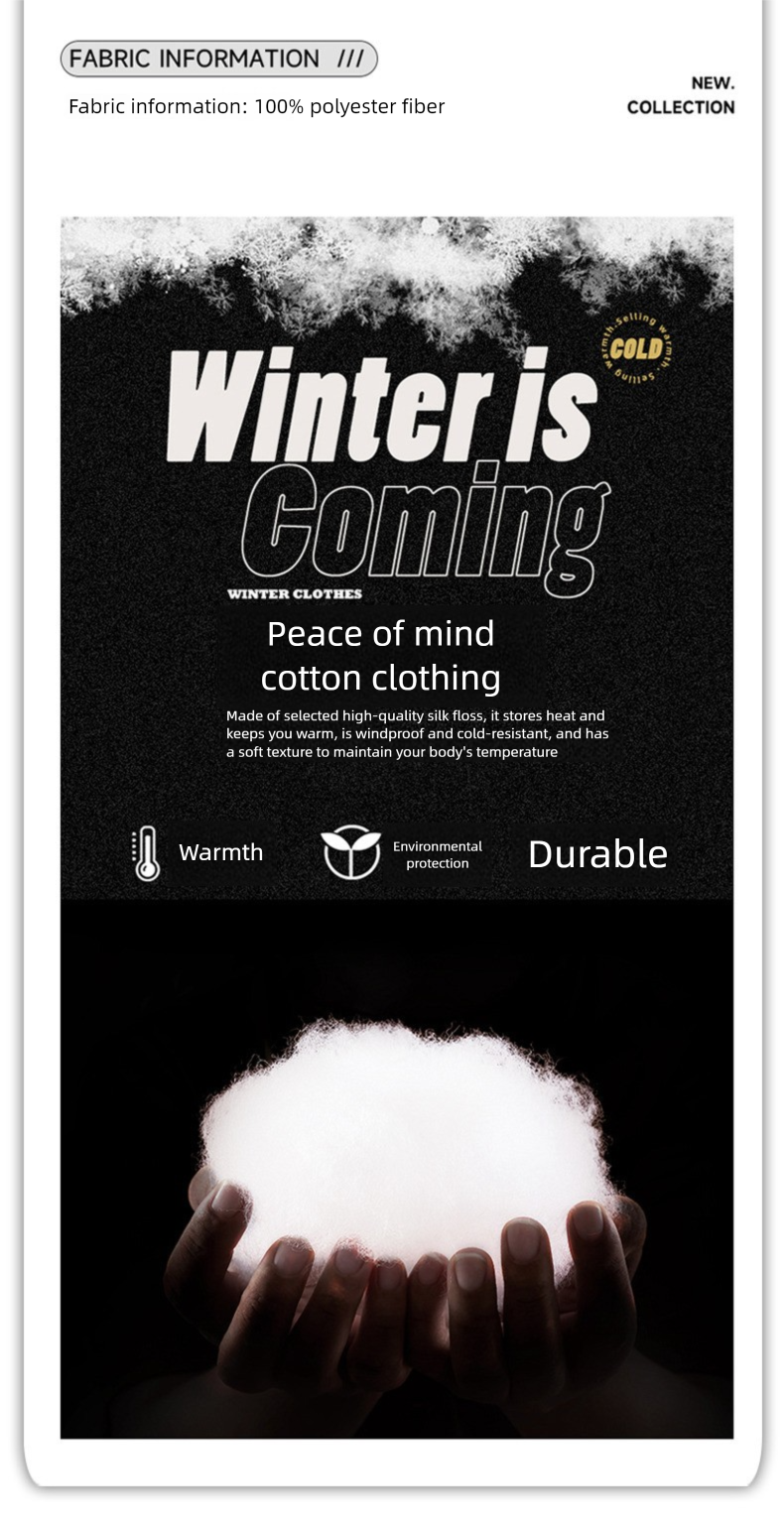 Men's Winter Couple Stand Collar Outdoor Cotton Coat Thickened Warm Solid Color Trendy Brand Plus Size Puffer Jacket_voghion.com