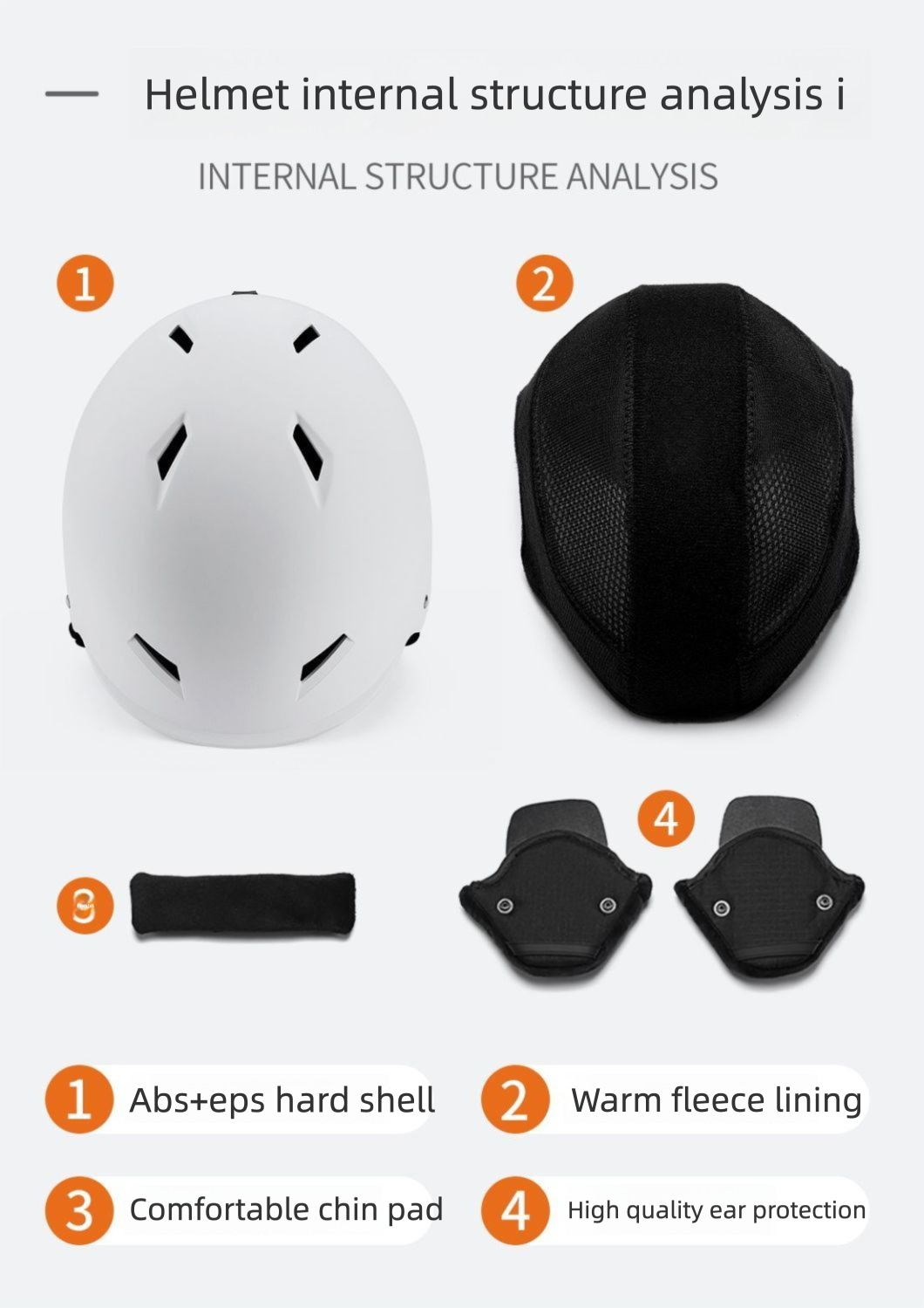 Eastinear Ski Helmet Men Women, Impact Resistant, Shock Absorbing, Large Head Circumference, Professional Outdoor Gear_voghion.com