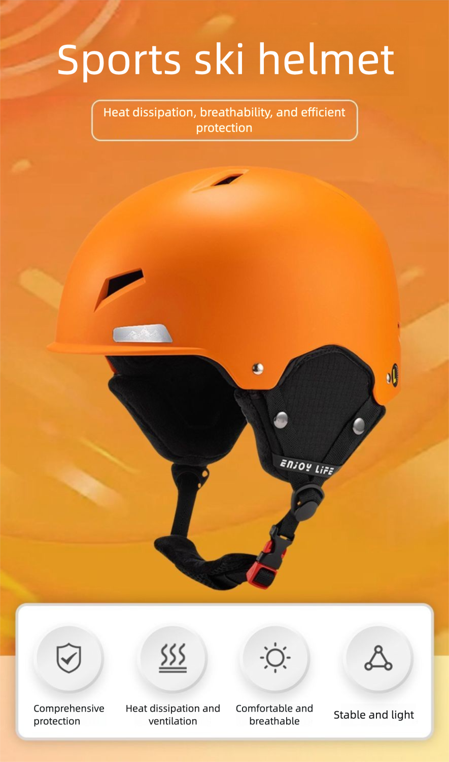 Eastinear Ski Helmet Men Women, Impact Resistant, Shock Absorbing, Large Head Circumference, Professional Outdoor Gear_voghion.com