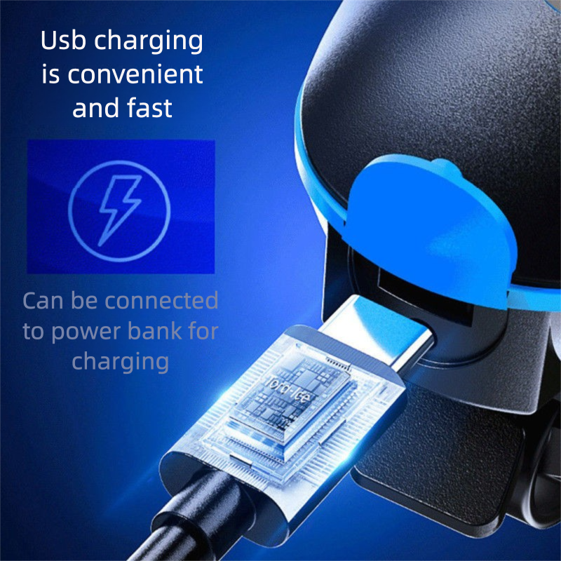 Torcia elettrica ricaricabile per bicicletta, luce anteriore per mountain bike, corno da strada, attrezzatura da ciclismo 1_voghion.com