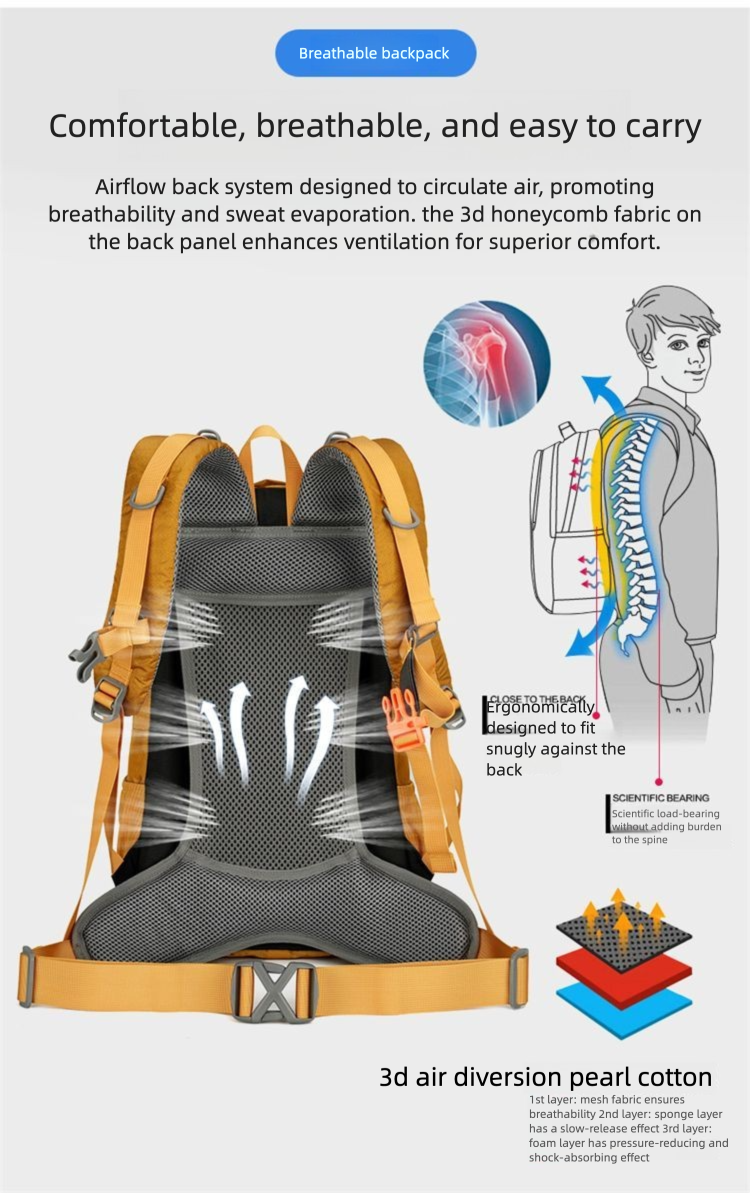 Golden Lion Wei Qi Backpack For Men And Women, Ultra-light Sports Hiking , Professional-grade Outdoor Trekking Water_voghion.com