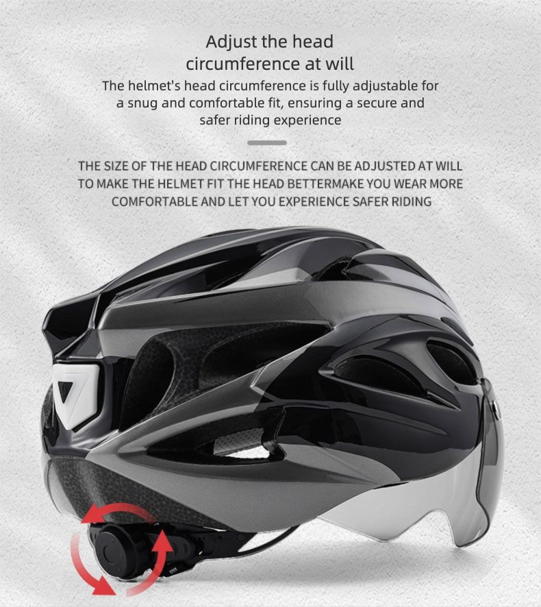 CE Cycling Helmet Magnetic Goggles Men And Women Summer Road Safety Hat With Brim Integrated Breathable Stylish_voghion.com