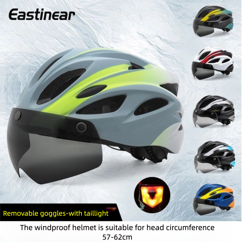 CE Cycling Helmet Magnetic Goggles Men And Women Summer Road Safety Hat With Brim Integrated Breathable Stylish_voghion.com