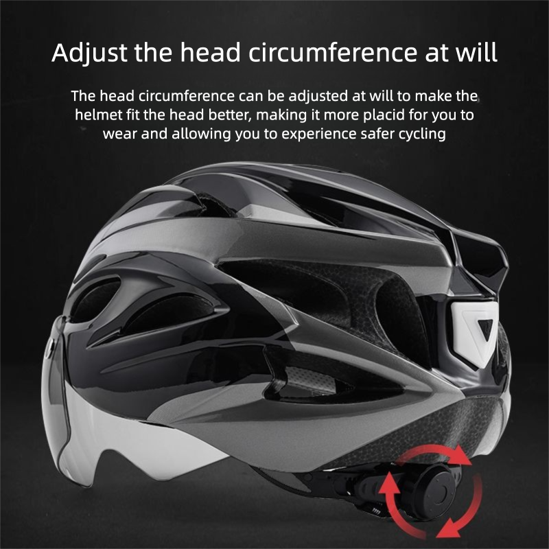 CE Cycling Helmet Magnetic Goggles Men And Women Summer Road Safety Hat With Brim Integrated Breathable Stylish_voghion.com
