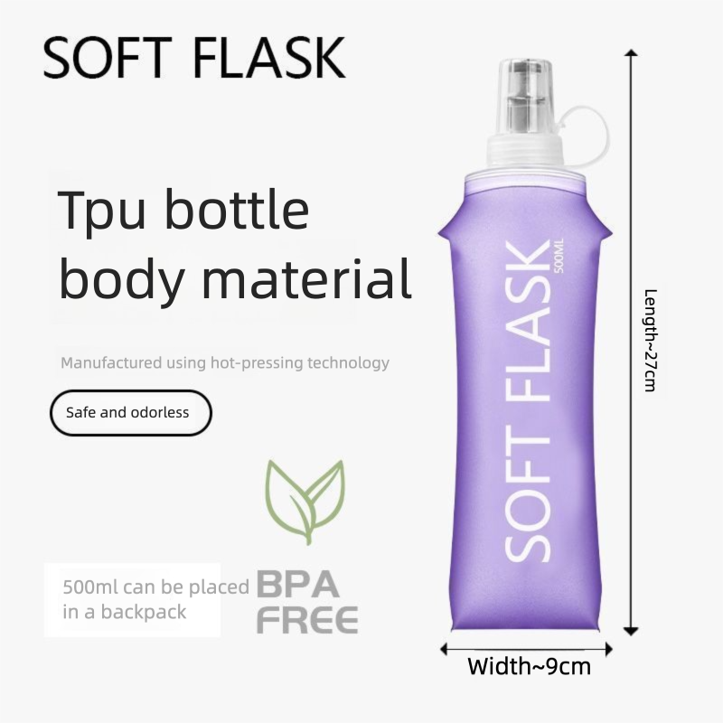 Outdoor Sports Running Soft Bottle Marathon Popular Hiking Fitness Bag Foldable Water Cup Food Grade Shockproof_desvips.com