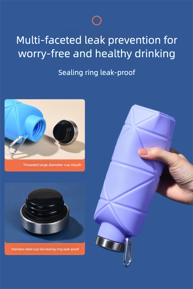 Foldable Silicone Travel Cup Outdoor Collapsible Drinking Bottle_voghion.com
