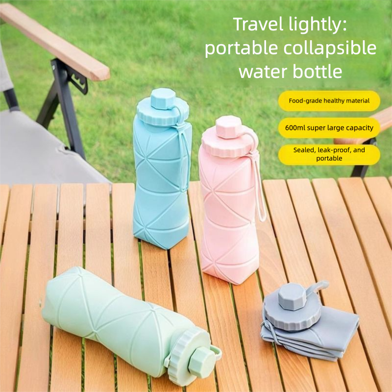 Botella de agua plegable de silicona para deporte y aire libre_voghion.com