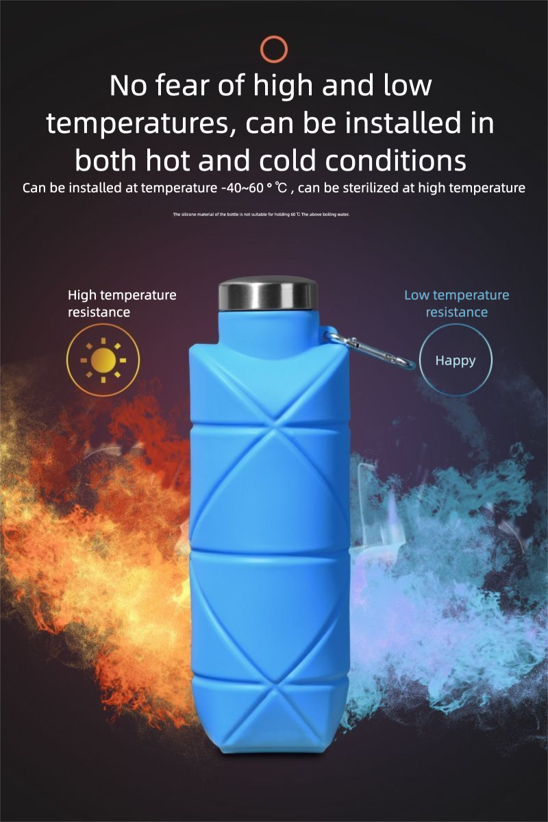 Foldable Silicone Travel Cup Outdoor Collapsible Drinking Bottle_voghion.com