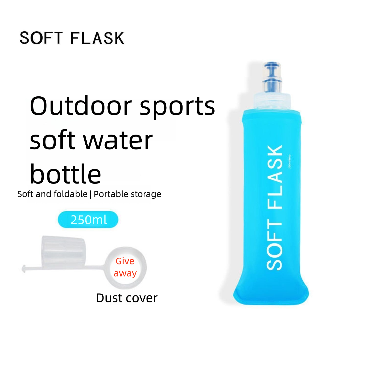 Outdoor Sports Running Soft Bottle Marathon Popular Hiking Fitness Bag Foldable Water Cup Food Grade Shockproof_desvips.com