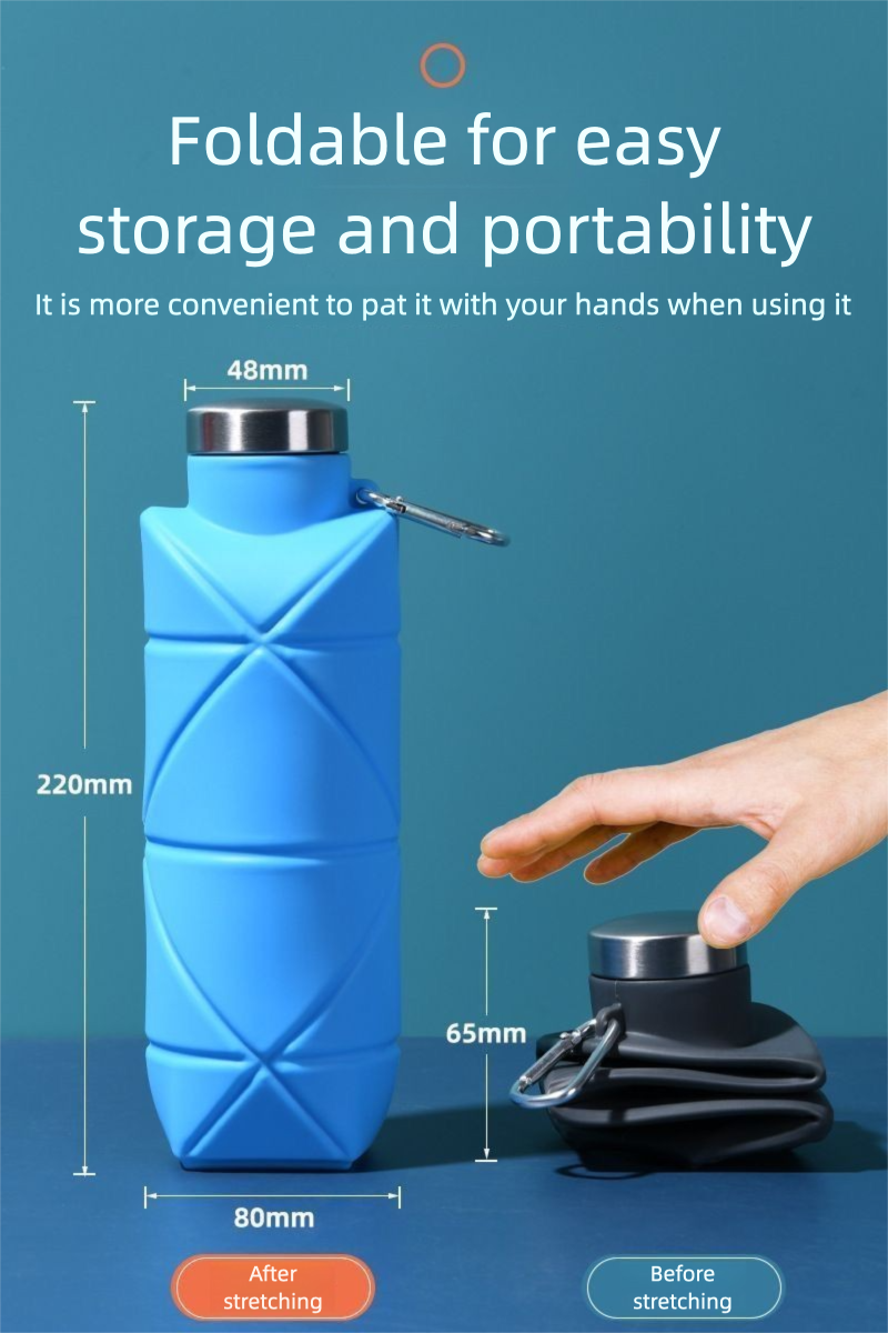 Foldable Silicone Travel Cup Outdoor Collapsible Drinking Bottle_voghion.com