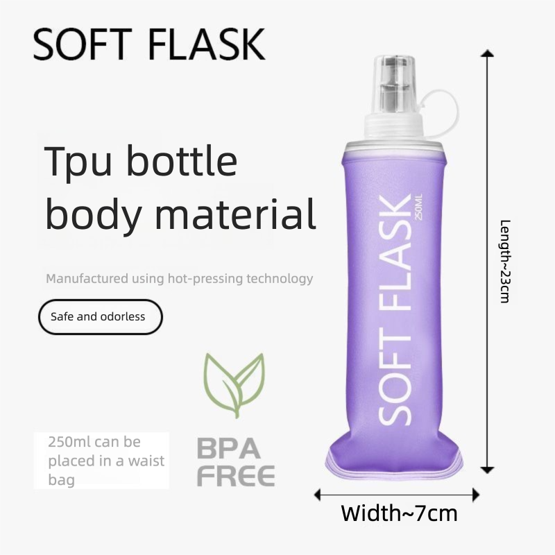 Outdoor Sports Running Soft Bottle Marathon Popular Hiking Fitness Bag Foldable Water Cup Food Grade Shockproof_desvips.com