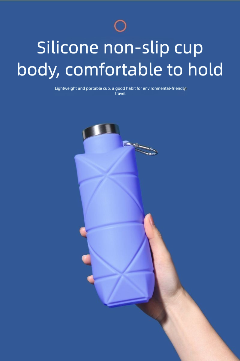 Foldable Silicone Travel Cup Outdoor Collapsible Drinking Bottle_voghion.com