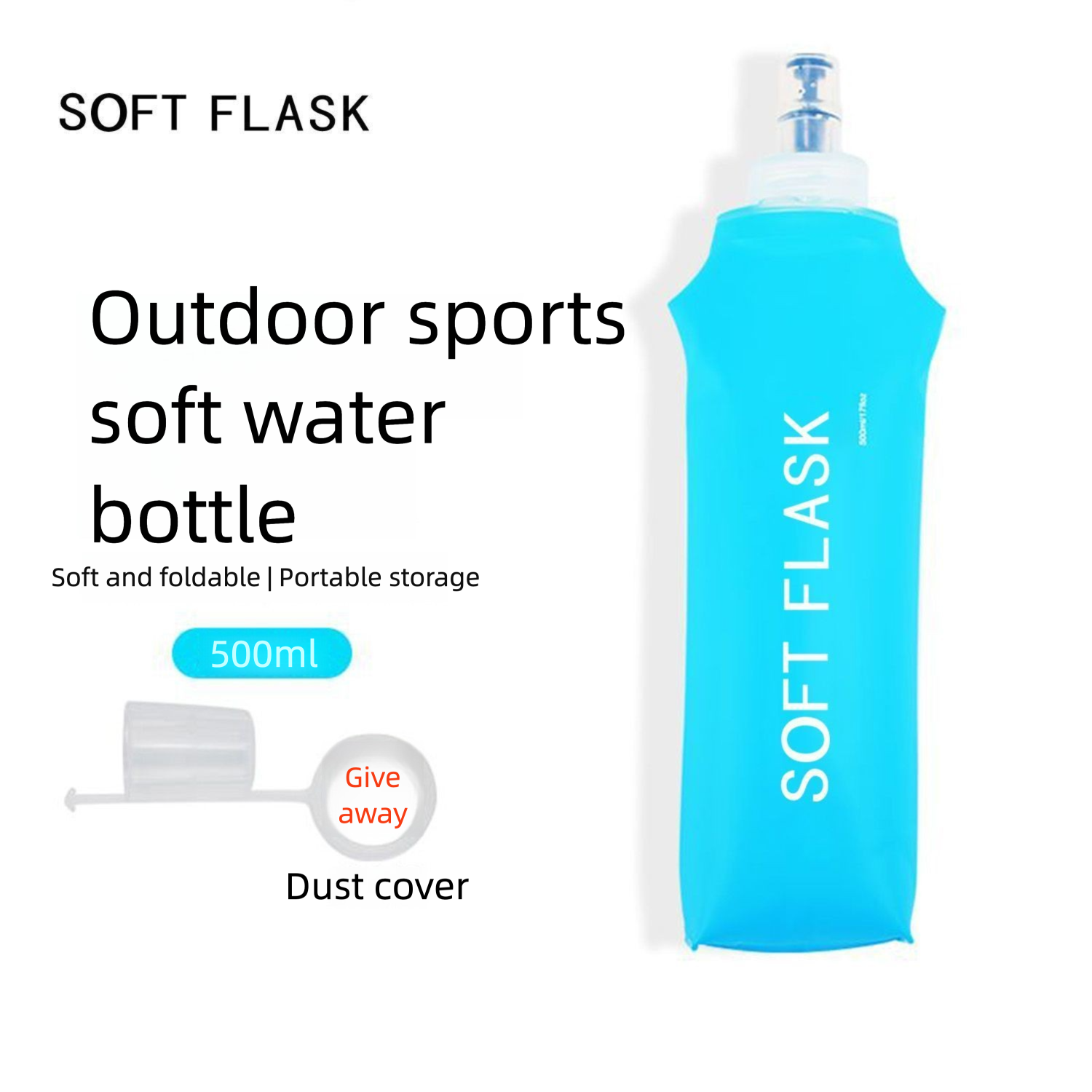 Outdoor Sports Running Soft Bottle Marathon Popular Hiking Fitness Bag Foldable Water Cup Food Grade Shockproof_desvips.com