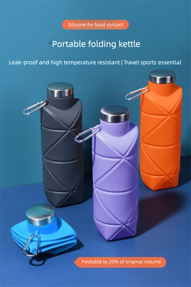 Foldable Silicone Travel Cup Outdoor Collapsible Drinking Bottle_voghion.com