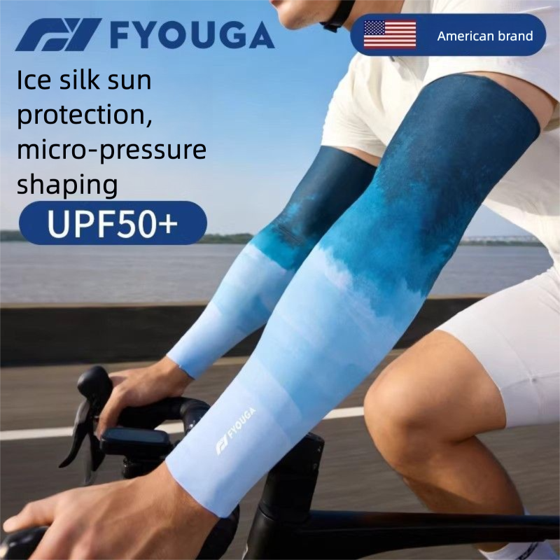 FYOUGA Sun Ice Silk For Men Women, Spring Summer UV Protection Outdoor Cycling And Hiking Arm Sleeves_voghion.com