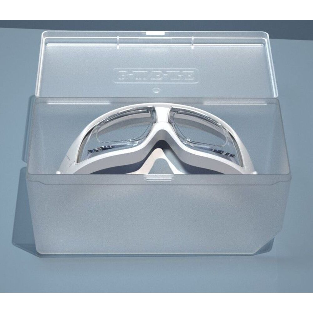 Large Frame Goggles Waterproof Anti-Fog Swimming Glasses Set With Prescription Unisex 150-1000 Degrees_voghion.com