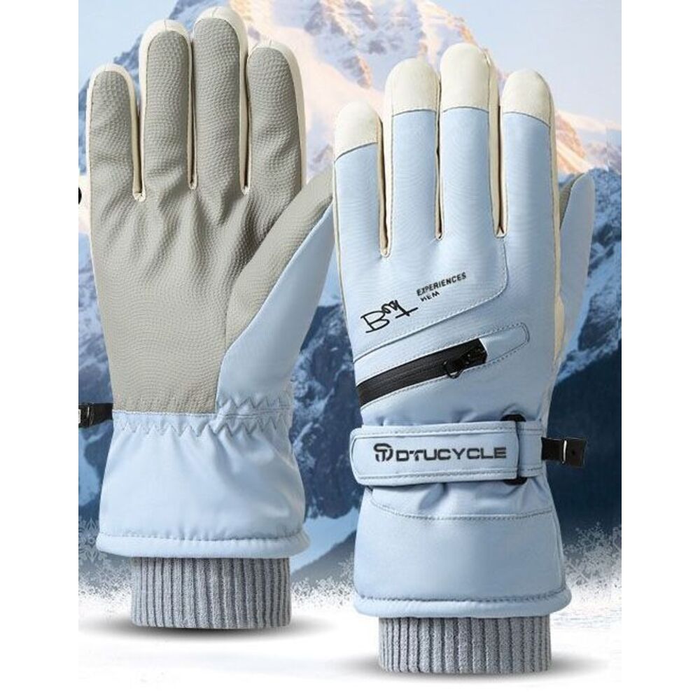DTUCYCLE Winterhandschuhe für Herren – Warm und winddicht, ideal zum Fahren von Elektromotorrädern und Skifahren, mit Fleece gefüttert und dick gefüttert_voghion.com