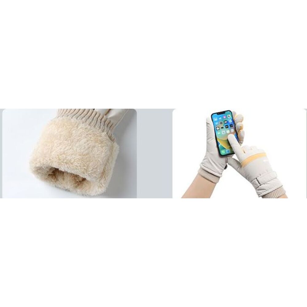 Winterhandschuhe für Damen, fleecegefüttert, winddicht, wasserdicht, Touchscreen-kompatibel, für Outdoor-Aktivitäten wie Radfahren und E-Bike-Fahren_voghion.com