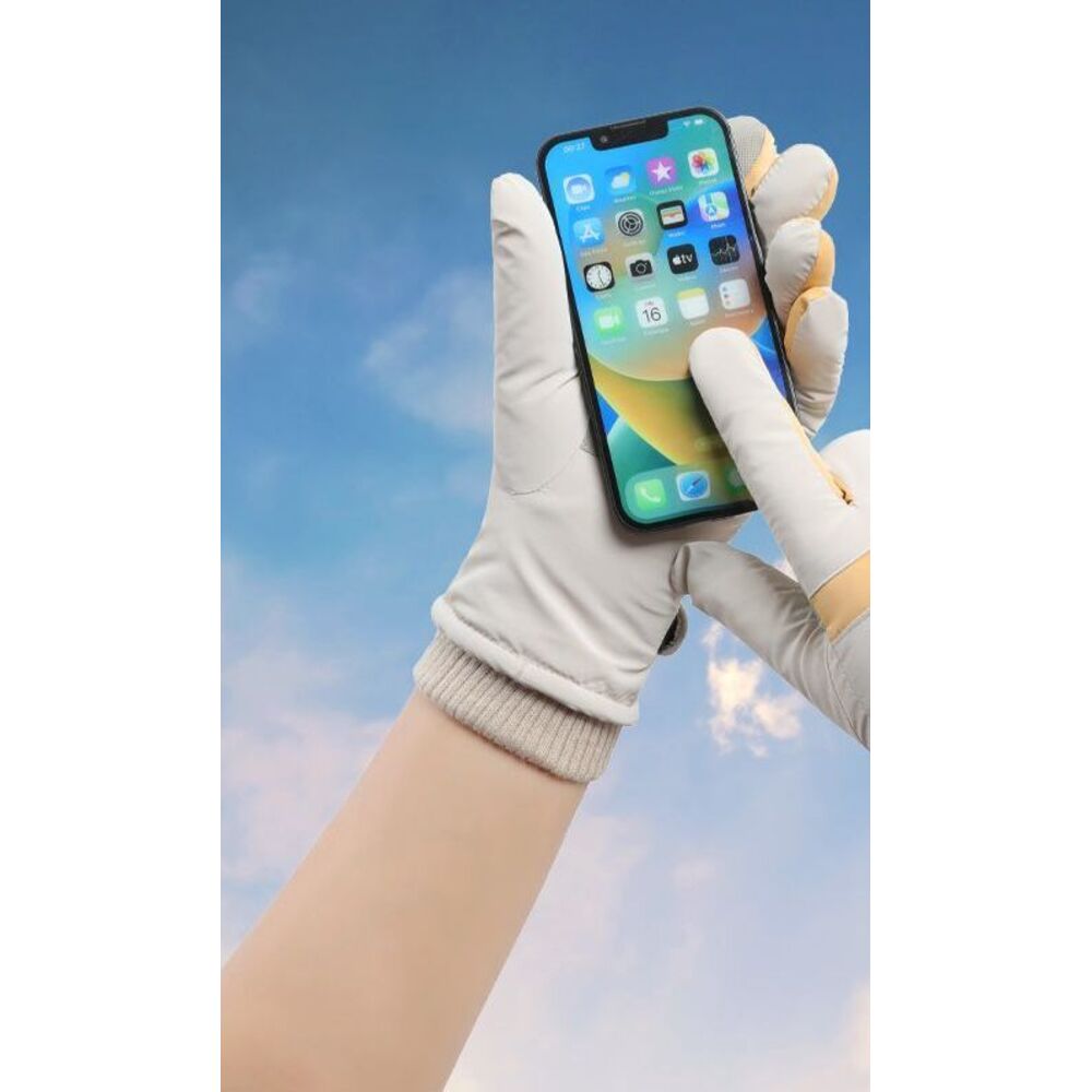 Winterhandschoenen voor dames, fleecevoering, winddicht, waterdicht, compatibel met touchscreen-ski's, buitenfietsen, elektrische fiets_voghion.com