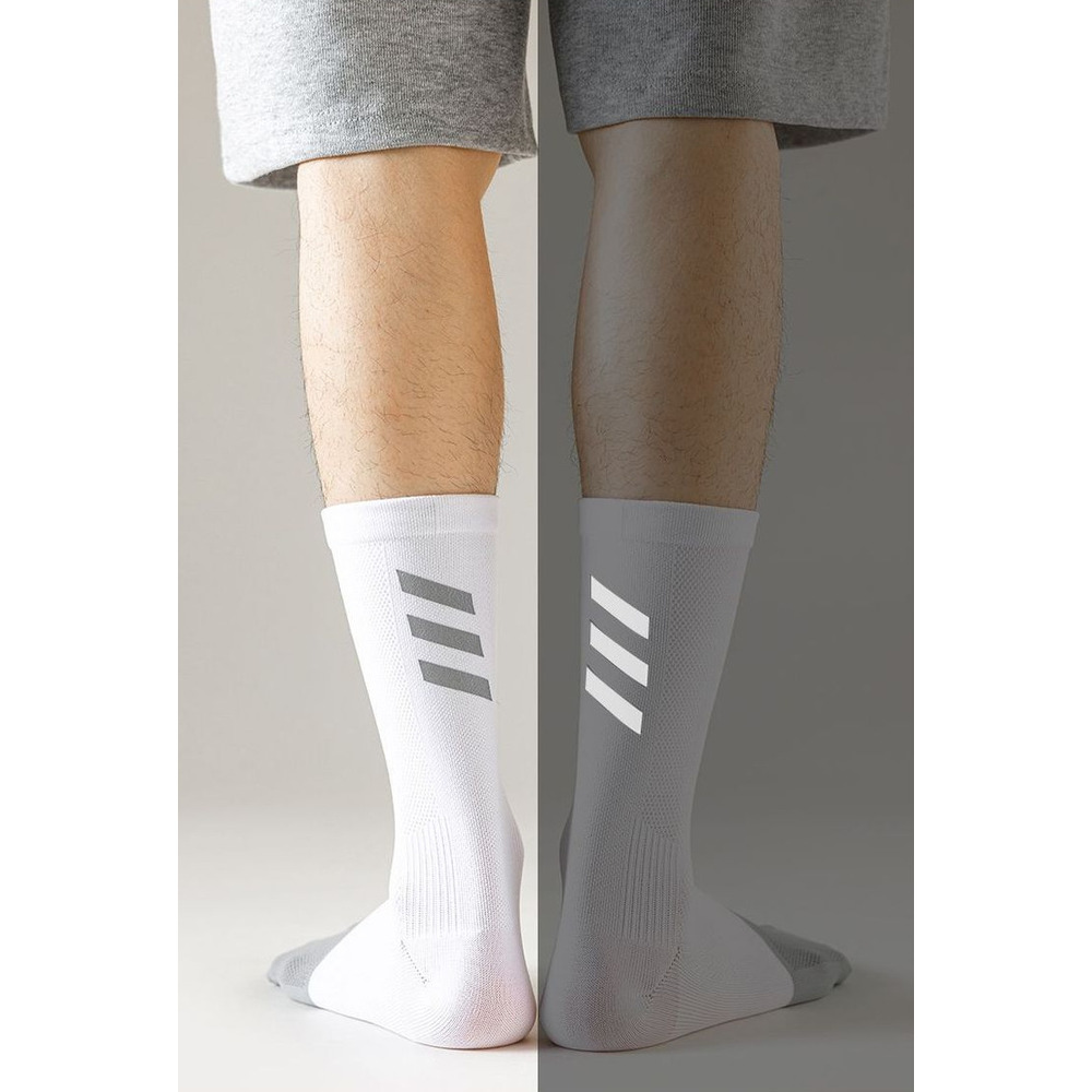 Road Bike Mid-Calf Cycling Reflective Outdoor Professional Men And Women Breathable Sports Running Socks Quick-Dry_voghion.com