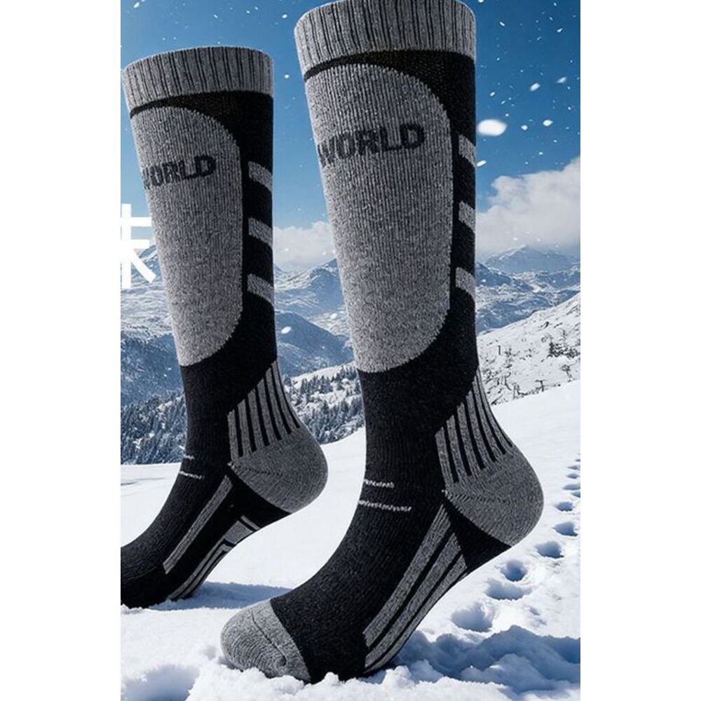 Professionele skischoenen voor heren Wintersporten Buitensporten Wollen Lange Sokken Verdikt Hardlopen Warm Koudebestendig Compressie Hoge Buis_voghion.com