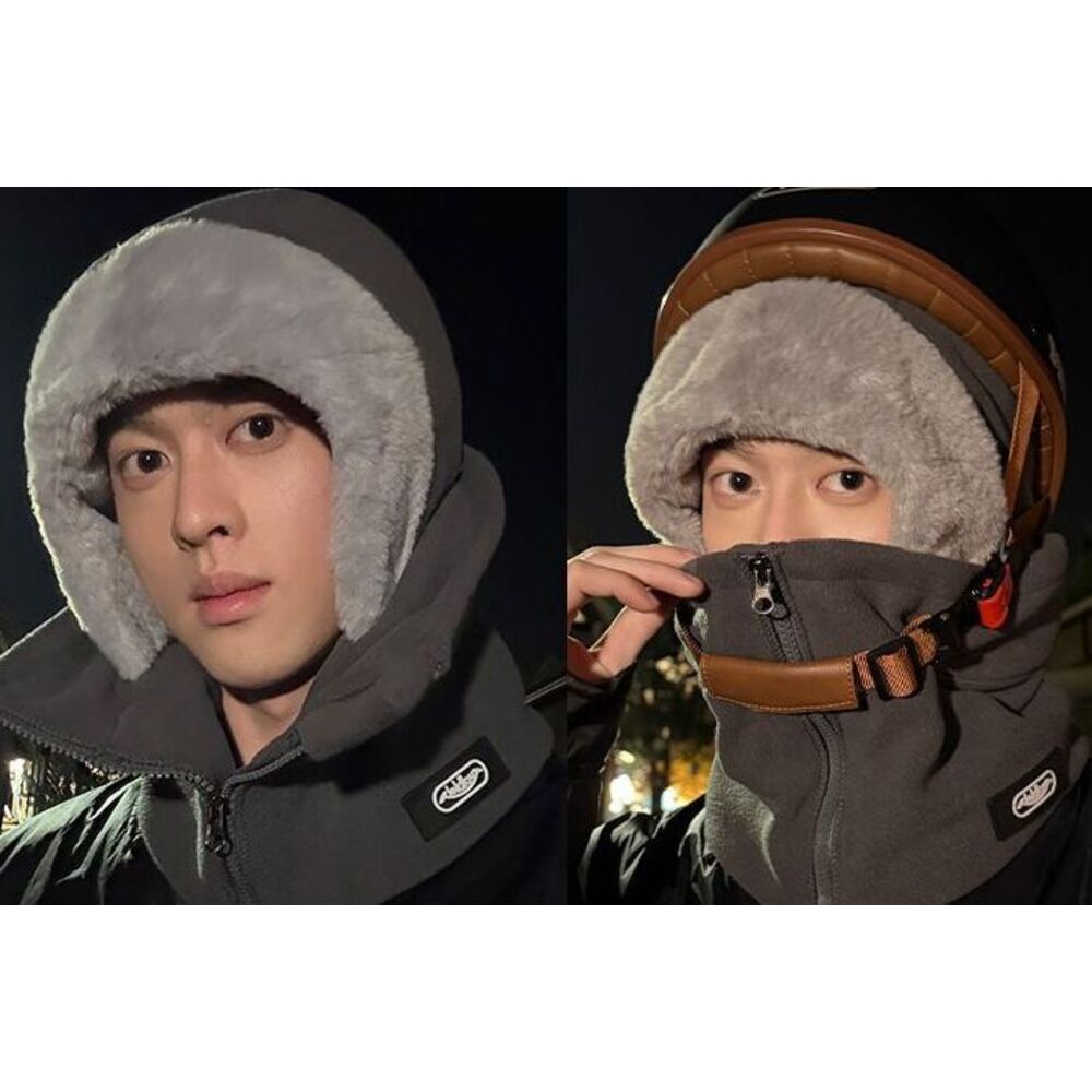 New Windproof Cycling Neck Warmer Integrated Hat For Men And Women Winter Riding Warmth Essential Cold Protection Helmet_voghion.com