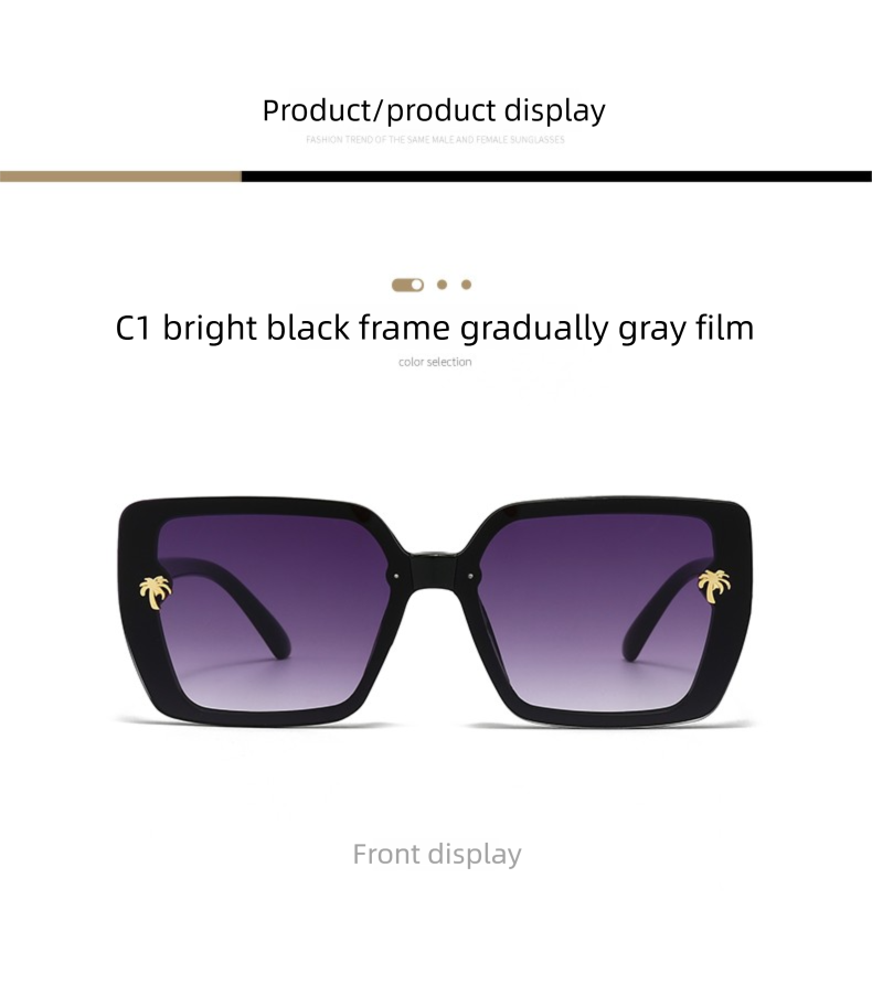 European And American Retro Square Sunglasses, UV Protection, High-end Feel Sunglasses_voghion.com
