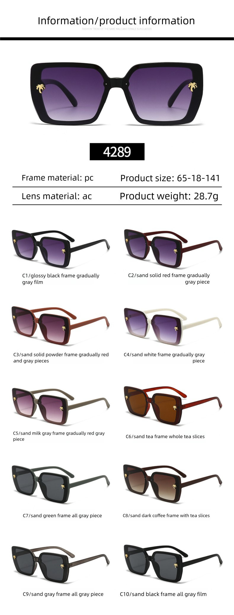 European And American Retro Square Sunglasses, UV Protection, High-end Feel Sunglasses_voghion.com
