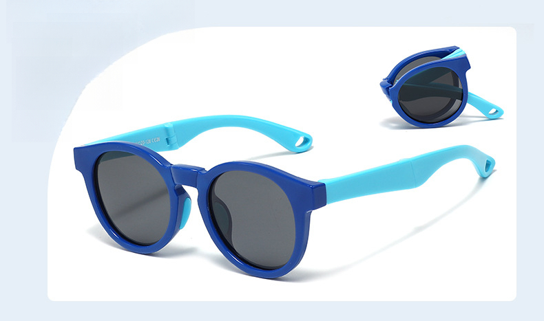 Polarized Childrens Sunglasses Round Tpee Frame Uv400 Protection_voghion.com