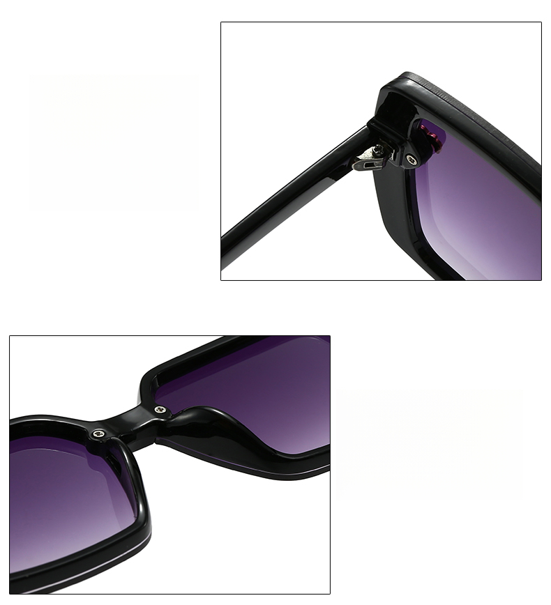 European And American Retro Square Sunglasses, UV Protection, High-end Feel Sunglasses_voghion.com