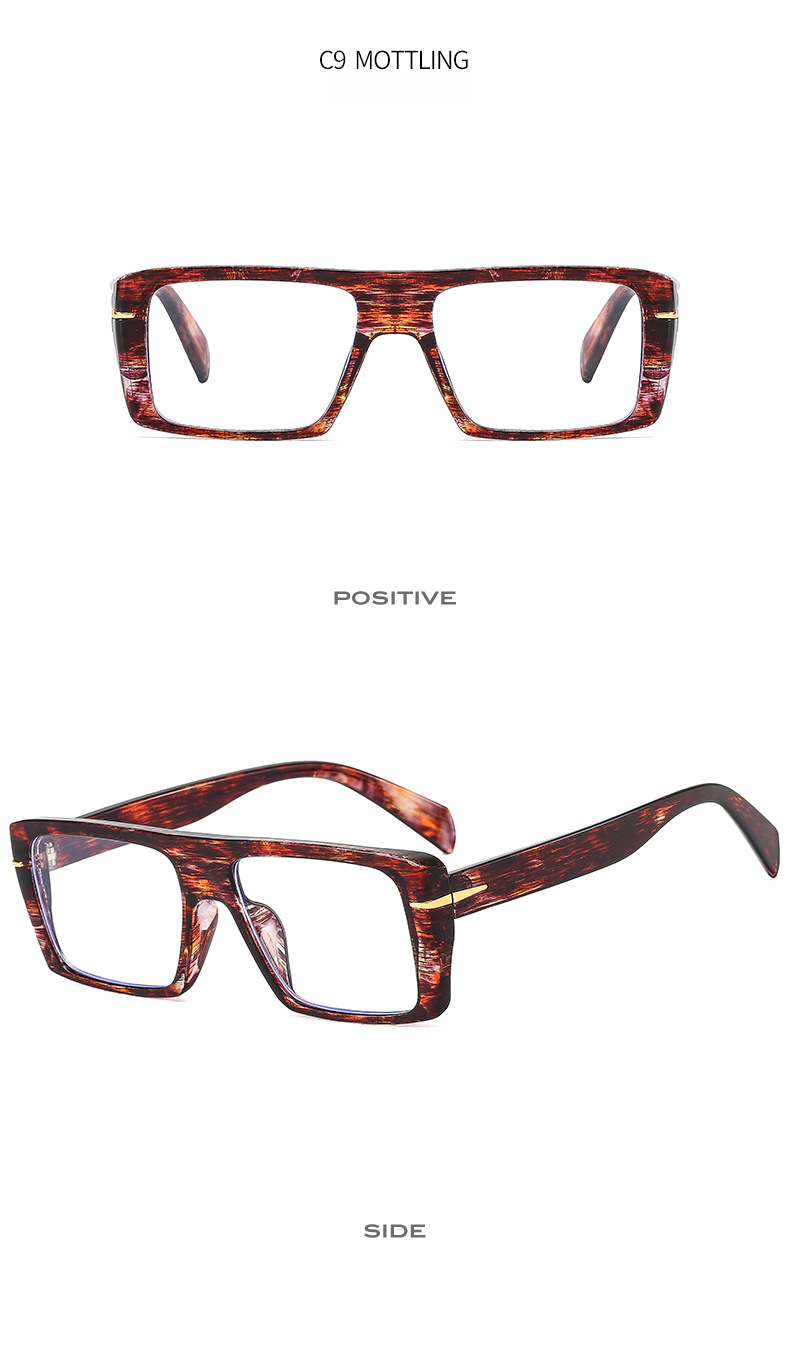 2026 Trend Luxury Decorative High-End Transparent Optical Frame Thick Rectangular Glasses Unisex For Office Use_voghion.com