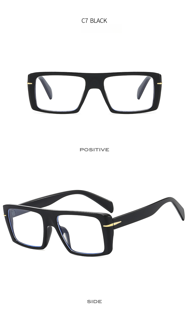 2026 Trend Luxury Decorative High-End Transparent Optical Frame Thick Rectangular Glasses Unisex For Office Use_voghion.com