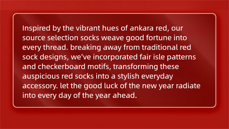 Calzini alla moda rossi di Capodanno in cotone a metà polpaccio da uomo e da donna Style Boxed 2025_voghion.com