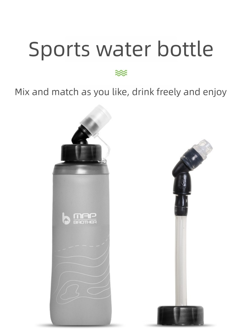 Tuhang Outdoor-Sportflasche, weich, faltbar, für Trailrunning, Marathon, tragbarer Wasserbecher_voghion.com