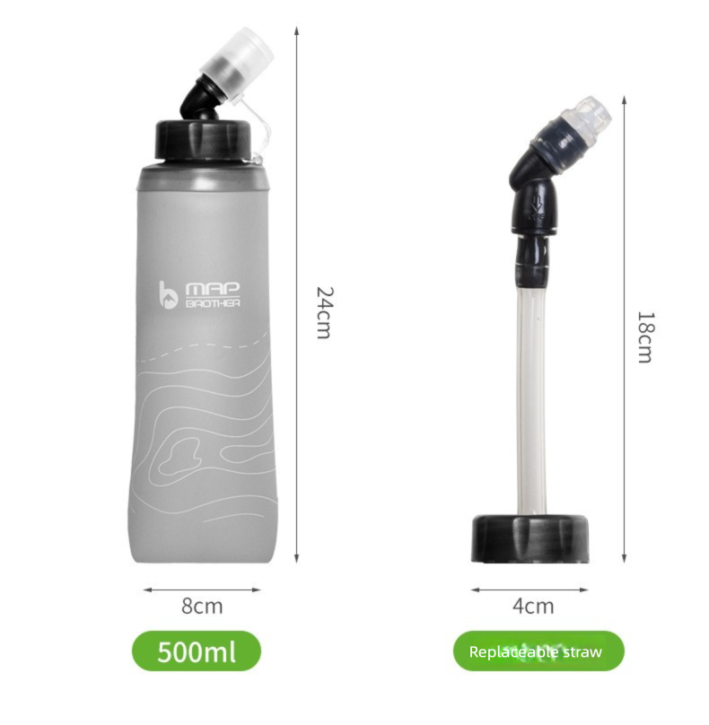 Tuhang Outdoor-Sportflasche, weich, faltbar, für Trailrunning, Marathon, tragbarer Wasserbecher_voghion.com